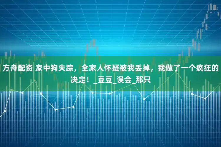 方舟配资 家中狗失踪，全家人怀疑被我丢掉，我做了一个疯狂的决定！_豆豆_误会_那只