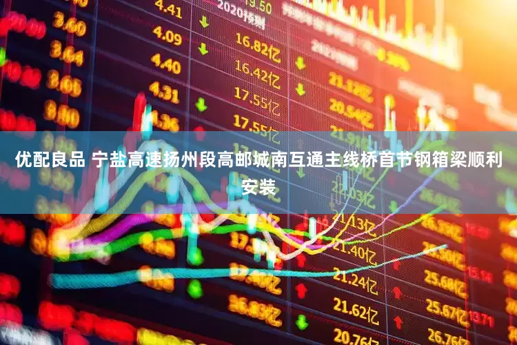 优配良品 宁盐高速扬州段高邮城南互通主线桥首节钢箱梁顺利安装